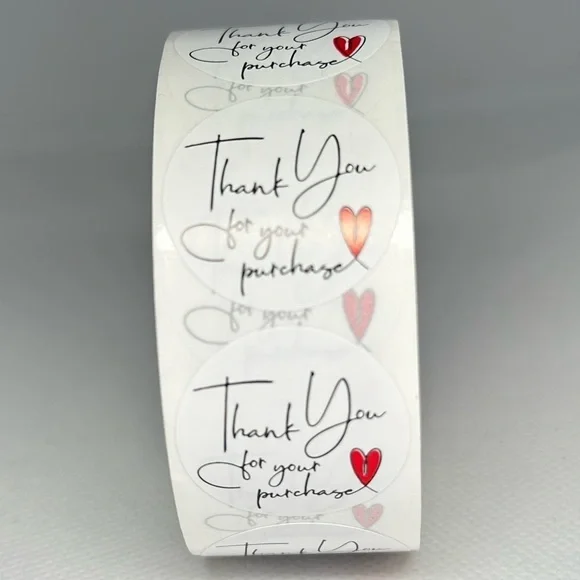 thank you for your purchase stickers | shipping supplies​ for business 1" - Picture 8 of 8